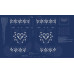Christmas Stocking Sashiko Panel - Navy/Silver